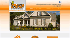 Desktop Screenshot of brownexterminatingva.com